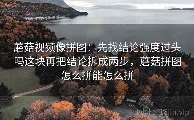 蘑菇视频像拼图：先找结论强度过头吗这块再把结论拆成两步，蘑菇拼图怎么拼能怎么拼